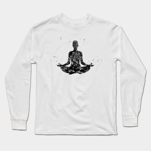 Meditating Woman Long Sleeve T-Shirt